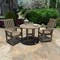 Highwood Usa Lehigh 3pc Round Outdoor Patio Furniture Dining Set AD-DNL36-WBR - alternate 3